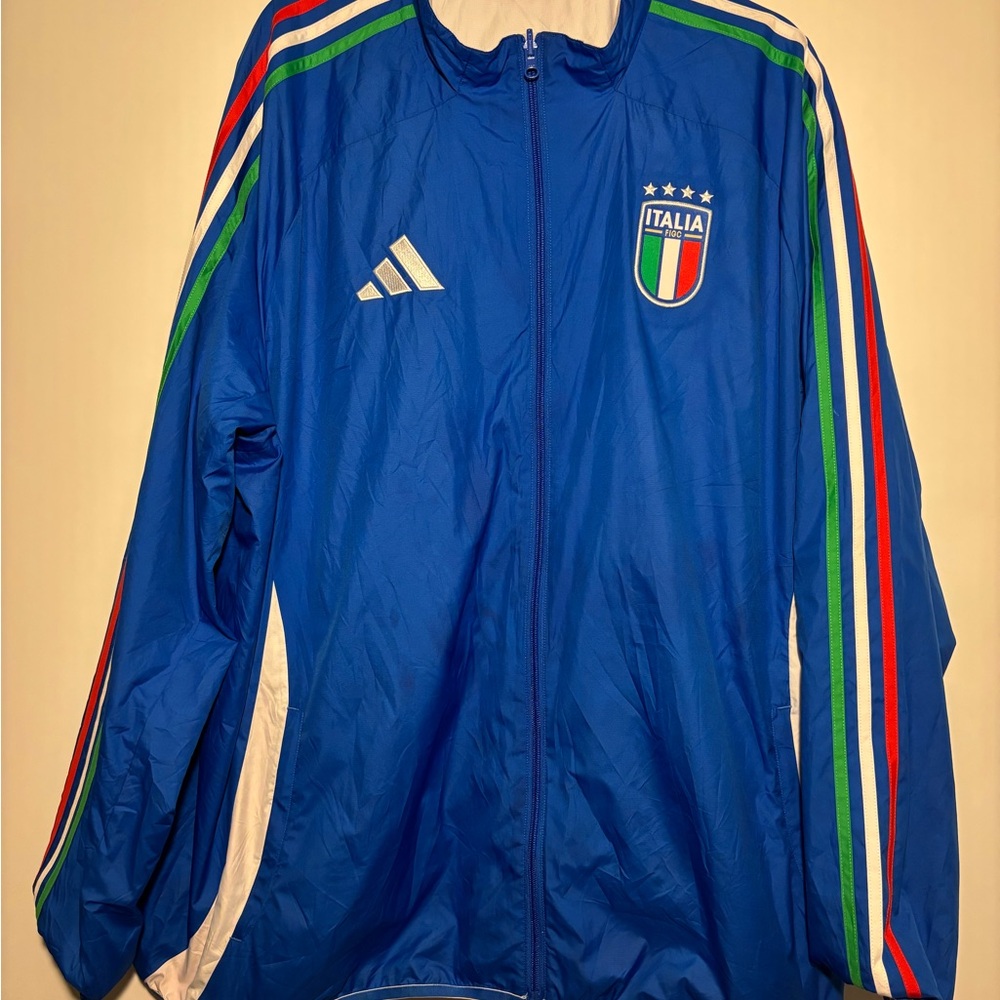 adidas Blue “Italia” Windbreaker with Italian Crest